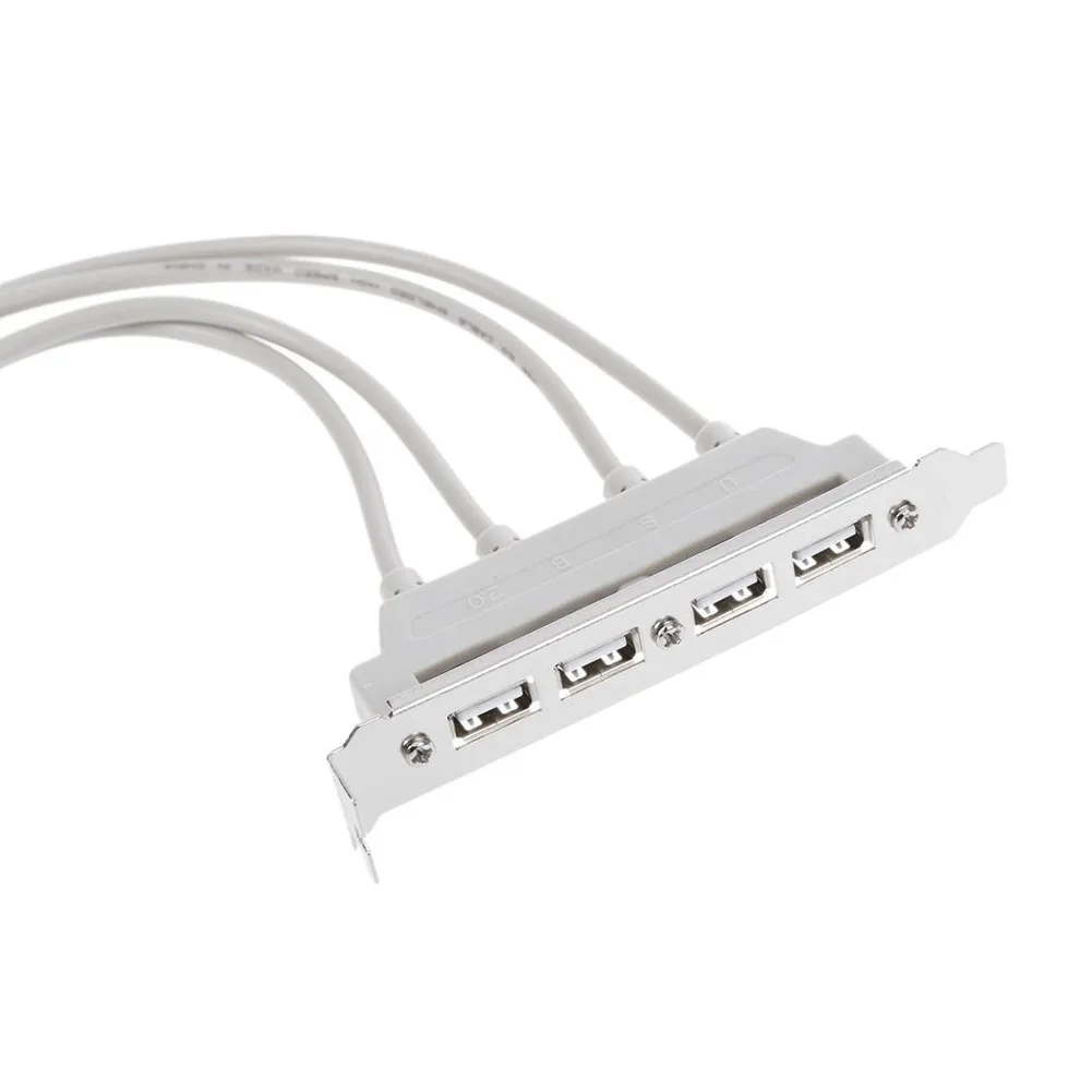Kabel USB 2.0 4 Vrata Zadnja Plošča PCI Nosilec Dvojni 9-Pin za Matično ploščo Glave Kabel Polnilnika Podatkov Polnjenje Polnilnik Priključki