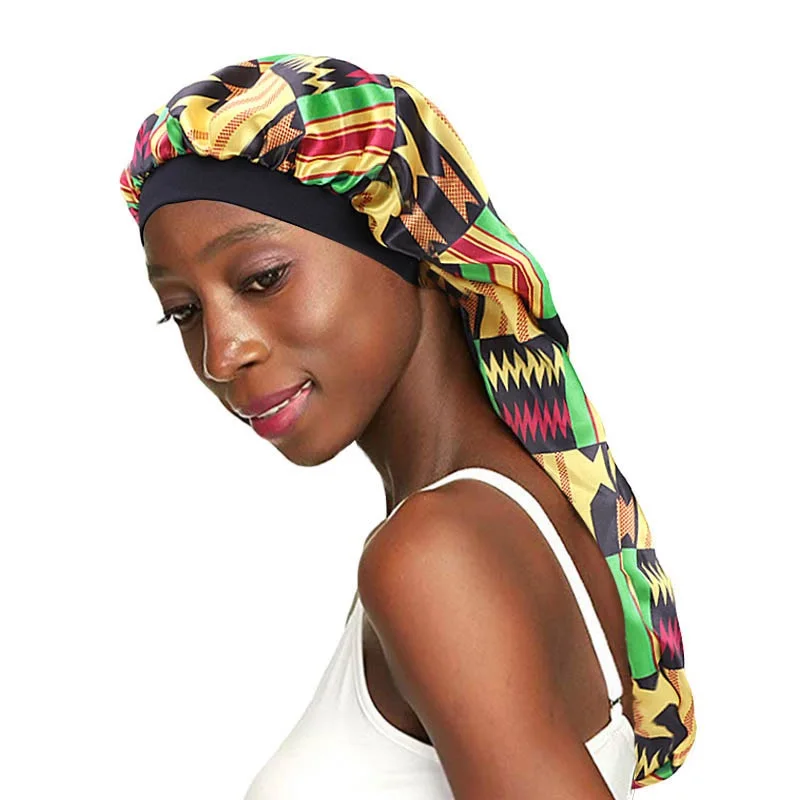 Nova Moda Dolgo Bonnet Spanja Skp Visoko Elastični Las Band Nego Las Bonnet Nightcap za Ženske Kemo Skp Afriške Bonnet Debelo