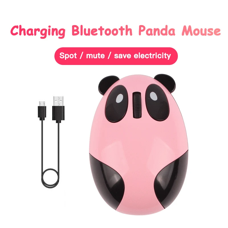 Brezžično Miško Polnjenje Panda Tiho Risanka Miši Živali Cute Cute Izklop Miško Bluetooth Panda Polnjenje Miško za Latop PC