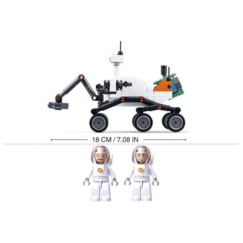 288pcs Vesoljsko serije Radovednost Prostor Znanost Eksperiment Mars Rover astronavt mini številke gradniki Za Otroke Darila