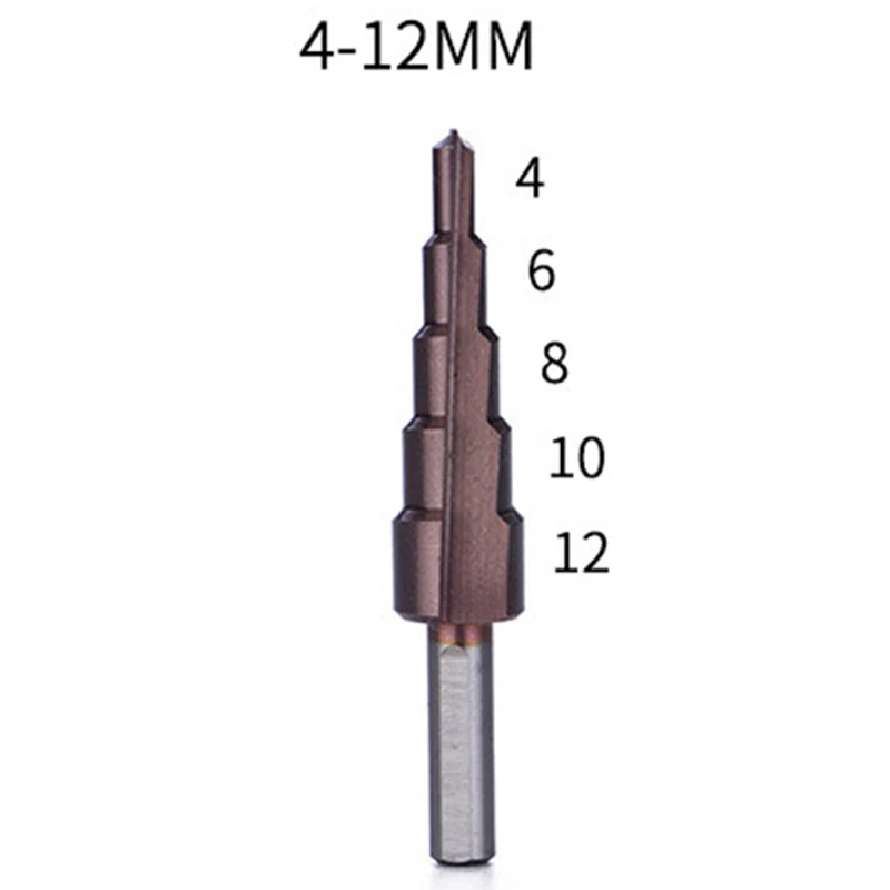 M35 HSS-Kobalt Korak Drill Bit Set 4-12/4-20/4-32 mm Vrtanje Moč, Orodja za Kovinsko Cone Trikotnik Kolenom Luknjo Rezalnik Sveder