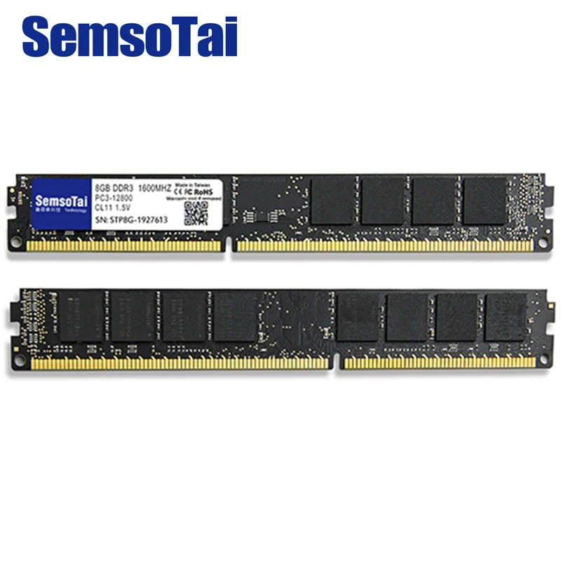 SemsoTai ram 4gb ddr3 1600MHz Spomin 240pin DIMM JEDEC 1,5 V CL=11 PC3-12800 doživljenjsko garancijo memoria ram ddr 3 8gb za namizje