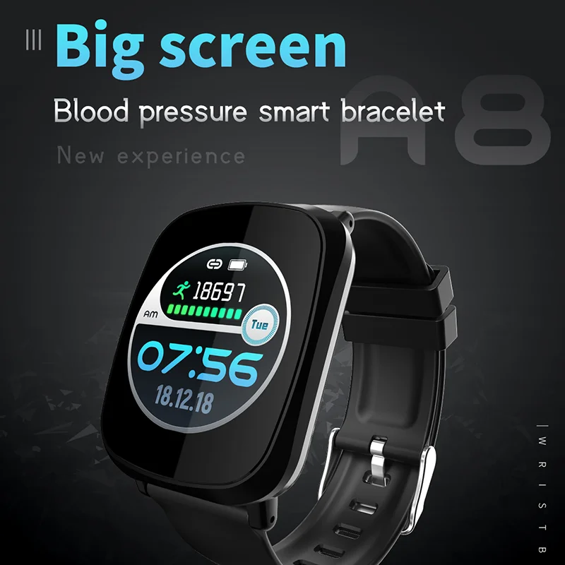 A8 Pametna Zapestnica Krvni Tlak Merjenje Nepremočljiva Fitnes Tracker Watch Srčnega Utripa, Števec Korakov Smart Band Ženske Moški