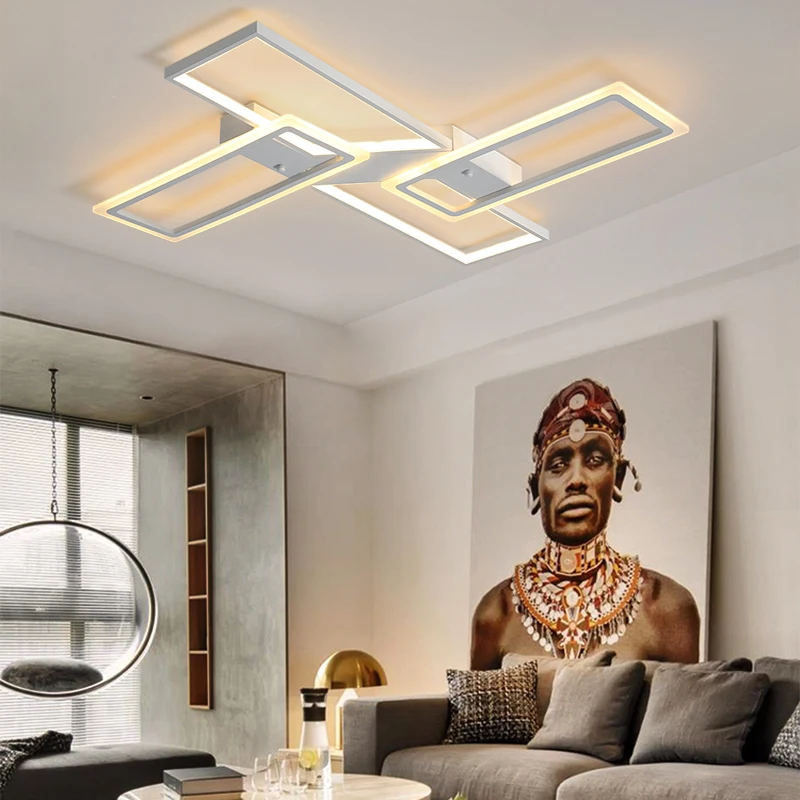 Sodobni LED Lestenci svetlobna telesa za dnevno Sobo, Spalnico, Kuhinjo, Doma Z Daljinskim upravljalnikom Black Lustre Stropna Svetilka
