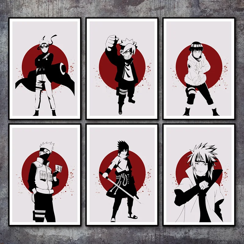Skandinavski Slog Hd Anime Naruto Kakashi Platna Slike Tiskanih Plakatov in Fotografij Steno Umetniško Delo, Slik, Dnevna Soba Brez Okvirja