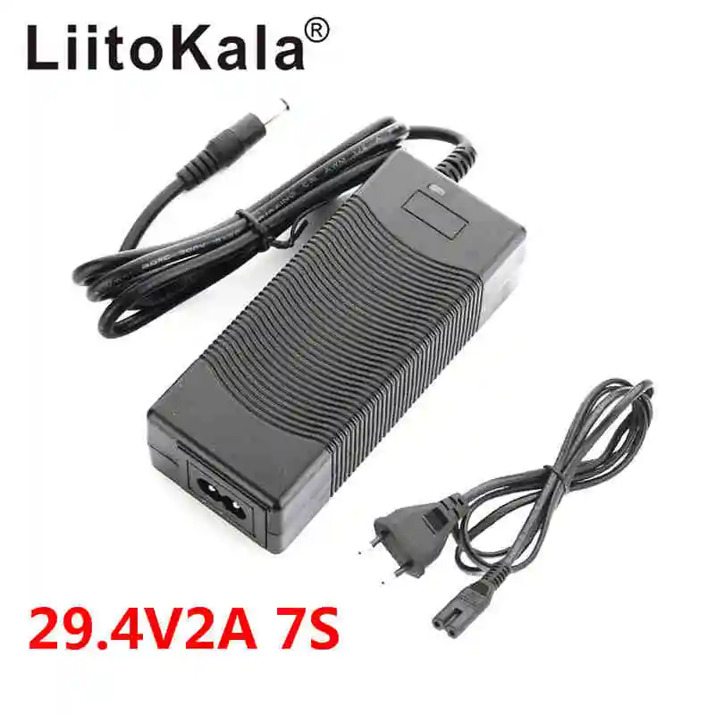 LiitoKala Visoke kakovosti 29.4 V 2A 7S električno kolo litijeva baterija polnilnik za 24V 2A litijev baterijski priključek za polnilnik