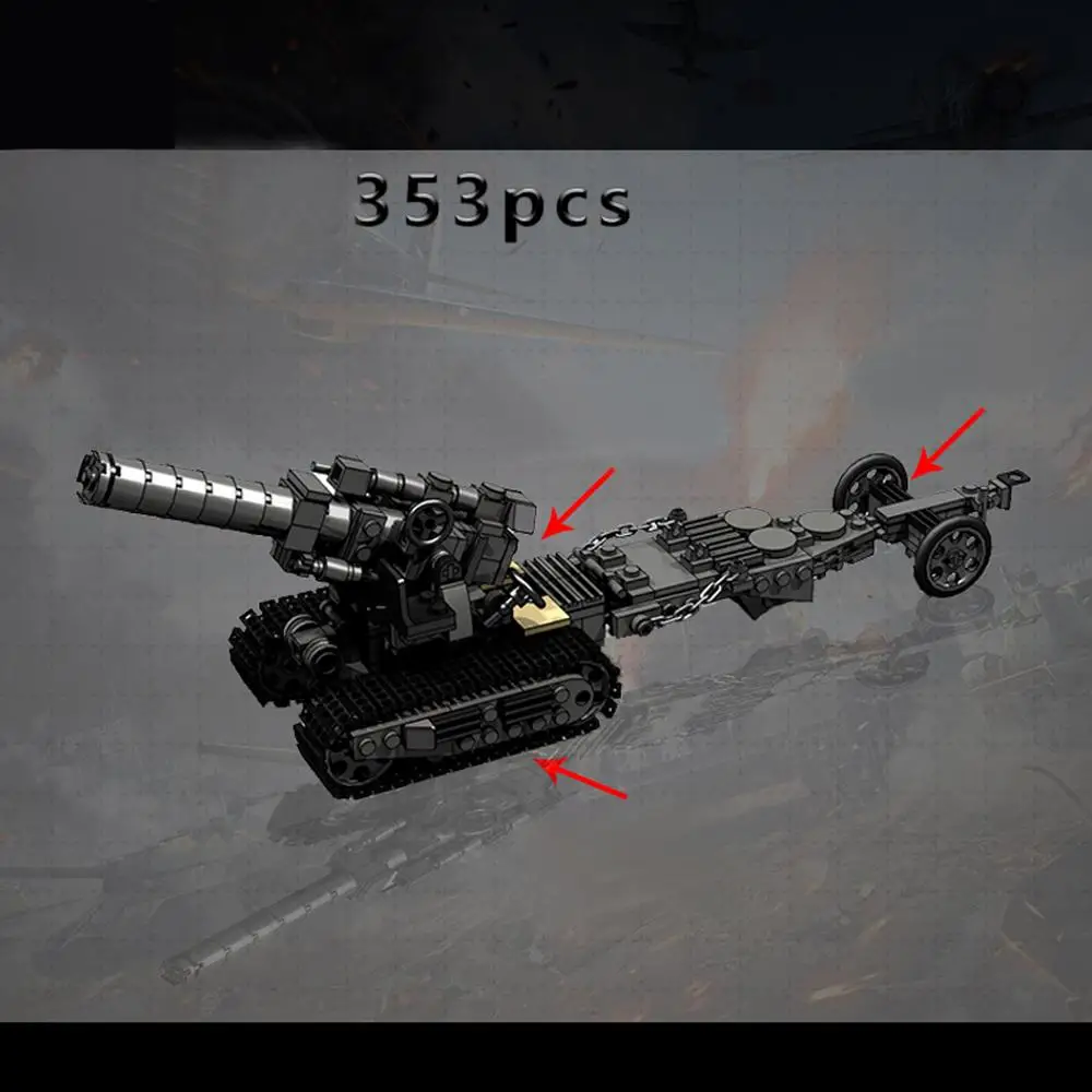 Vroče lepines vojaške po drugi svetovni VOJNI nemška Vojska VS Sovjetski B4 howitzers tehnika vozil, orožja vojne gradniki model opeke igrače darilo