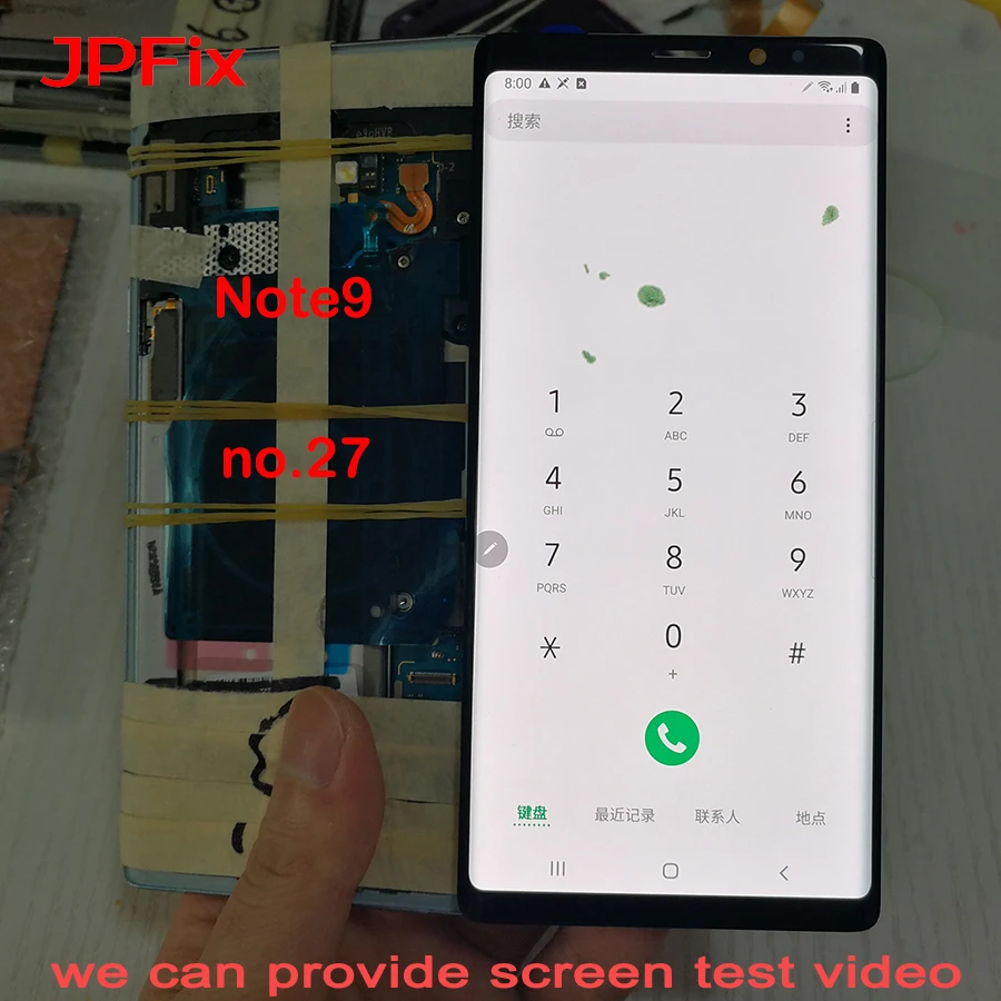 JPFix Super AMOLED Za Samsung Galaxy Note 9 N960 N960FD Napako LCD Zaslon Skupščine Računalnike Z Okvirjem