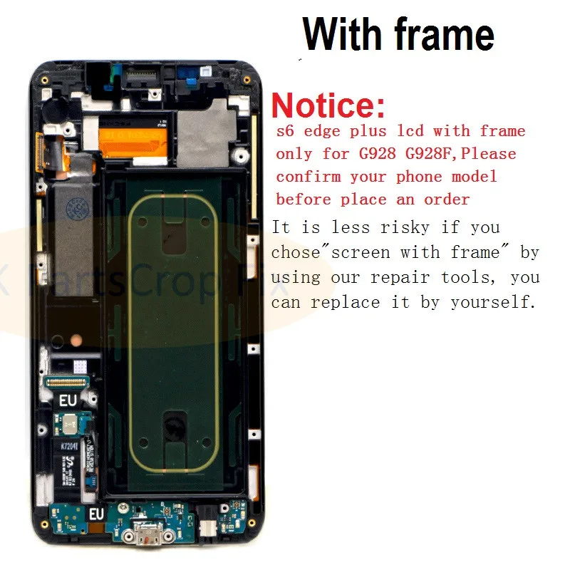 Za Samsung Galaxy S6 Edge LCD Plus G928 G928F Zaslon na Dotik Skupščine Zamenjava Za 5.7