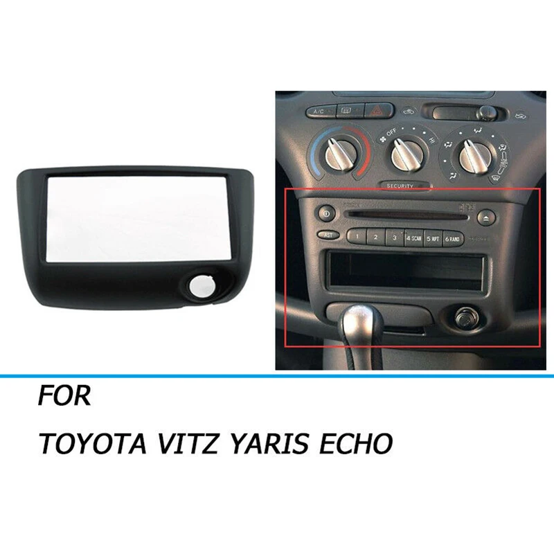 Avtomobilski Stereo Radio Fascijo Plošča Trim Komplet 2 Din Okvir Dvd Navigacijsko Ploščo za Zvok, za Toyota Yaris Echo Vitz Platz 99-05