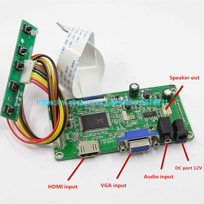 Brezplačna dostava komplet za NV156FHM-NY4 NV156FHM-NX1 QV116FHB-N81 HDMI + VGA LCD LED LVDS EDP Krmilnik Odbor Voznik