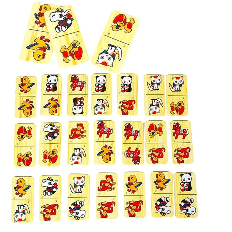 5 Vrste DOMINO Puzzle Igro Krovu z Box 28 kos Bloki Smešno, Igra za Otroke