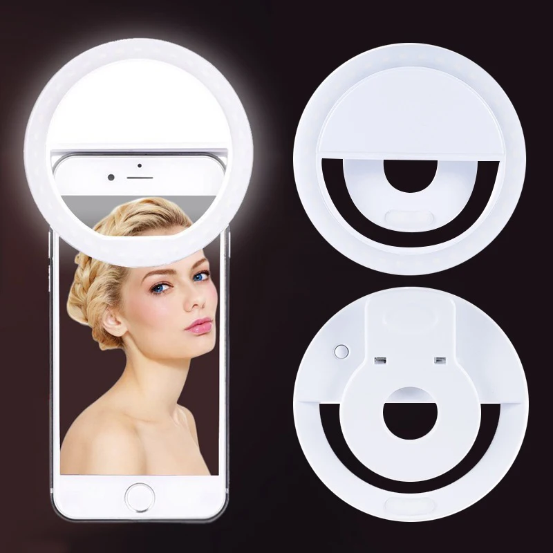 Selfie Fill Light Lepoto Dvojna Barvna Temperatura Za Ponovno Polnjenje Fill Light Obroč Stereo Zvokom V Video Kamero Mobilnega Telefona, Krepitev Svetlobe