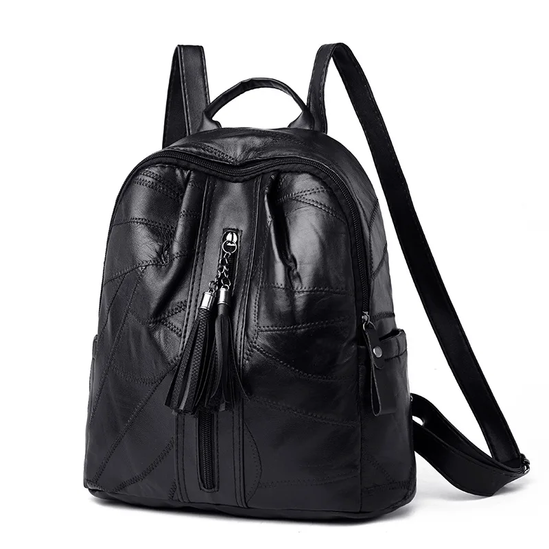Ženske vodoodbojne pravega usnja, modni nahrbtnik torba, šolska torba šolsko torbo paket knjiga vrečko Preppy Stil potovanja za žensko 2019