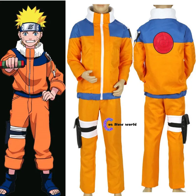 Anime Naruto Shippuden Kostume Naruto Uzumaki enotno NARUTO otrok Otroci Fant Fazi stranka oblačila Cosplay Halloween Kostumi