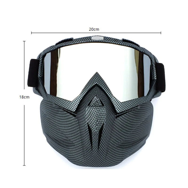 Zunanji Masko Hladno Vreme Windproof Anti-Fog Vožnja Motocikla, Čelada, Očala BHD2