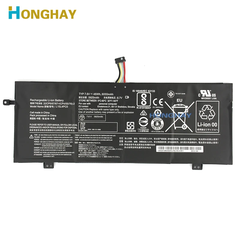Honghay L15L4PC0 Laptop baterija za Lenovo IdeaPad 710S-13ISK/IKB Xiao Xin Air 13 Pro K22-80 V730-13 L15M6PC0 L15M4PC0 L15S4PC0
