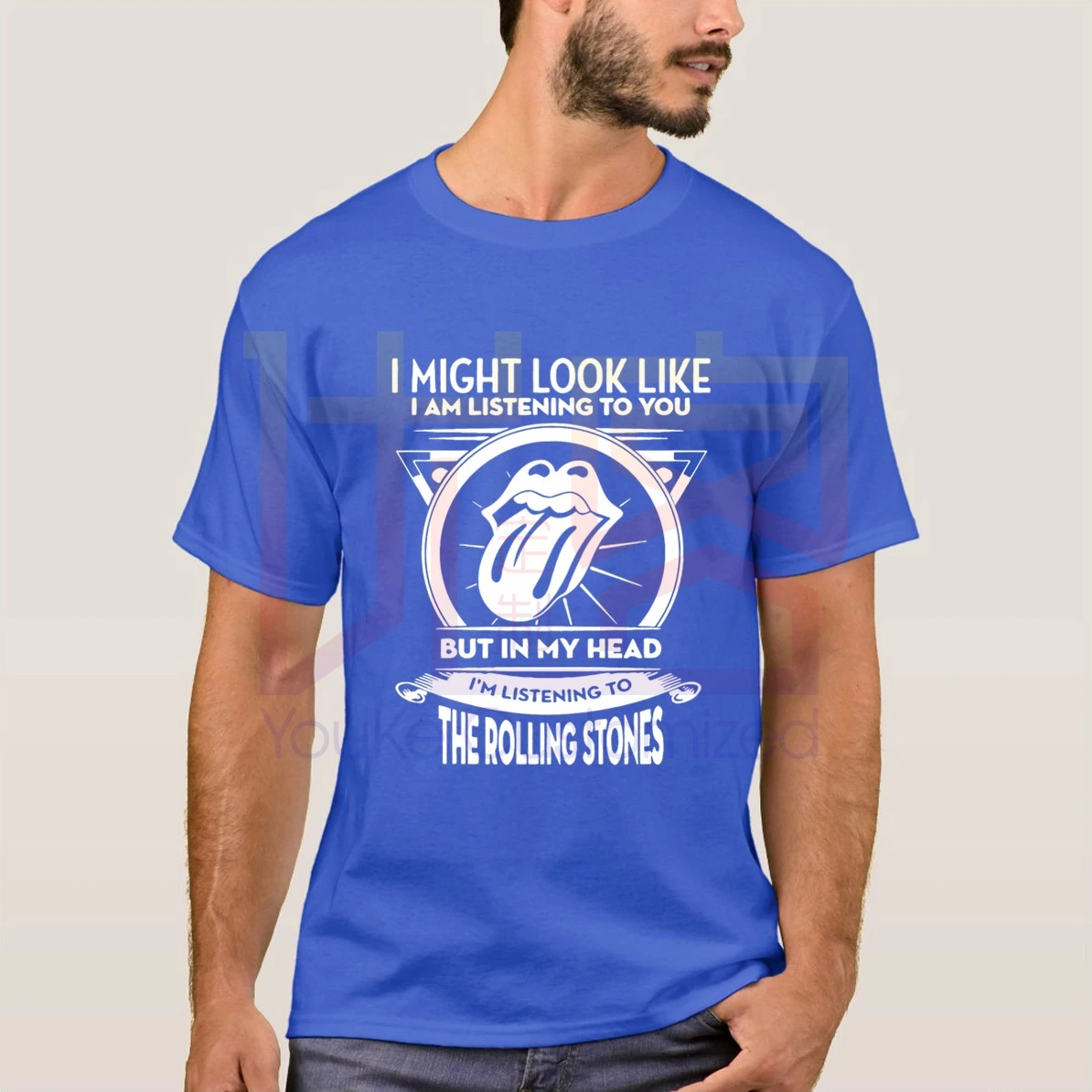 Sem Morda Videti Kot pa v Moji Glavi, sem Poslušal Rolling &stonees Oblačila Priljubljena T-shirt Crewneck Bombaž Tees Phiking