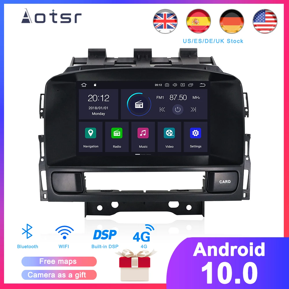 DSP Android 10.0 Avto GPS Navigacijski DVD Predvajalnik Za Opel Astra J 2010-2013 Auto Stereo Radio Multimedijski predvajalnik, Vodja Enote za Diktafon