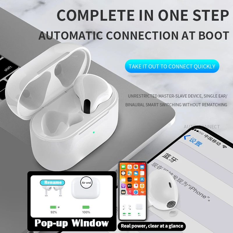 Mini Pro 4 TWS Brezžične Bluetooth Slušalke Slušalke Hi-Fi Športne igre na Srečo V Uho Stereo Mic Čepkov Slušalke Za IOS Android