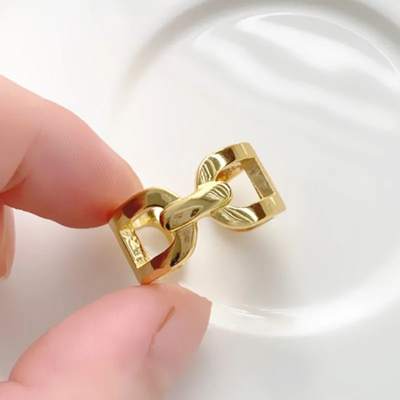Obroč nastavljiv enostavno težkih kovin obroč osebno zlato, srebro votle bakrene ženski prstan Osnovni Poročni Prstani za Ženske