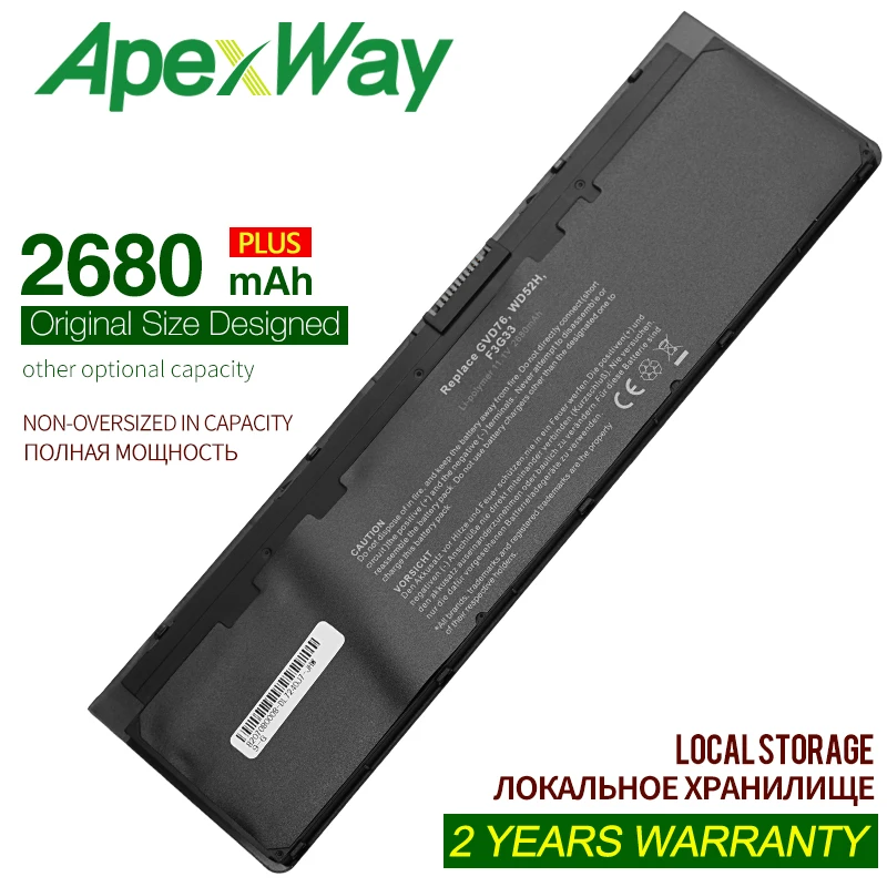 Apexway 11.1 V 2680mAh Laptop Baterija za Dell Latitude WD52H KWFFN J31N7 GVD76 HJ8KP NCVF0 0WD52H 0KWFFN PT1 12 7000 E7240