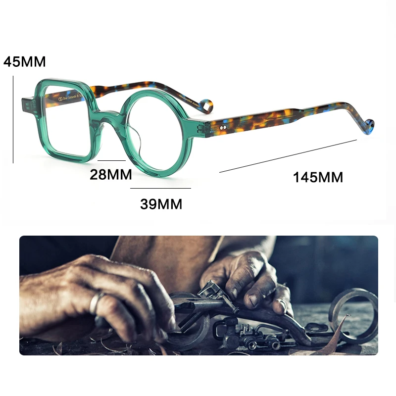 Luksuzne Blagovne Znamke Acetat Ročno Očal Okvir Moški Ženske Letnik Recept Kratkovidnost Optična Očala Okvir Robert Downey Očala
