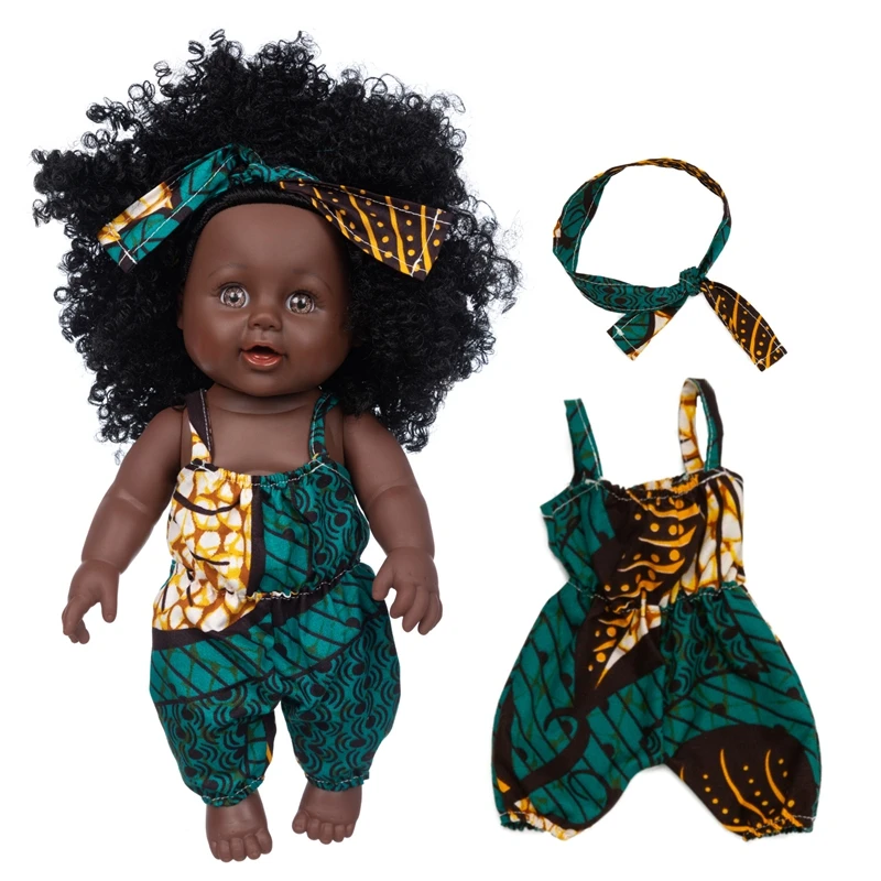 2020 Nova 35 CM Afriške Lutka Božič Najboljše Darilo Za Dojenčka Dekleta Črna Mini Igrača Srčkan Eksplozivnih pričeska Lutka Otroci Dekliška