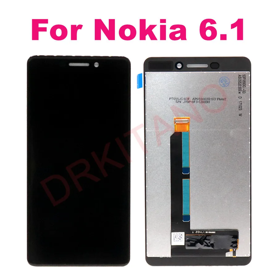 Za Nokia 6.1 Plus Zaslon LCD X6 2018 TA-1068 TA-1016, Zaslon na Dotik, Računalnike Zbora Za Nokia 6 6.1 Plus LCD Zaslon Zamenjati