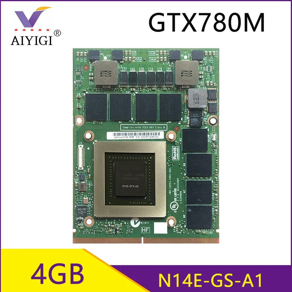 GTX780M GTX 780M 4GB GDDR5 N14E-GTX-A2 Video Grafične Kartice Z X-Nosilec Za Dell M18X R2 R3 R4 M17X R4 R5 Laptop Test OK