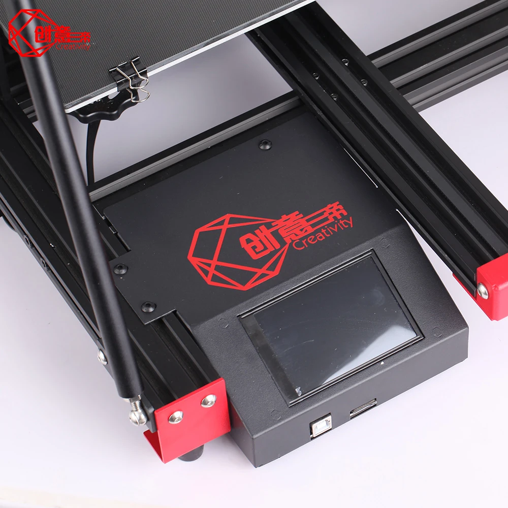 Ustvarjalnost CY300 FDM 3D printer kit dvojno vzvod, ki podpira samodejno izravnavanje 0,4 mm šoba tiskanja velikost 300x300x400 TMV2208 pogon