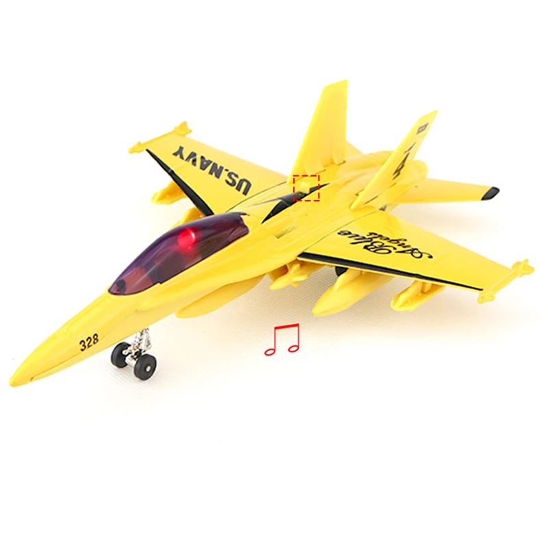 Zlitine Diecast F-18 Hornet Borec Otroci Zlitine Zrakoplova Model Zvoka in Svetlobe Pullback Kovinski Borec Model Otroke Darilo Igrače