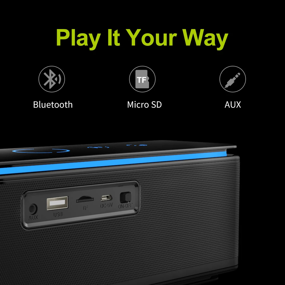 ZEALOT S7 Soundcore Prenosni Brezžični Bluetooth Zvočnik z Dual-Voznik Bogati Bass 66 ft Bluetooth Območju & vgrajeni Mikrofon