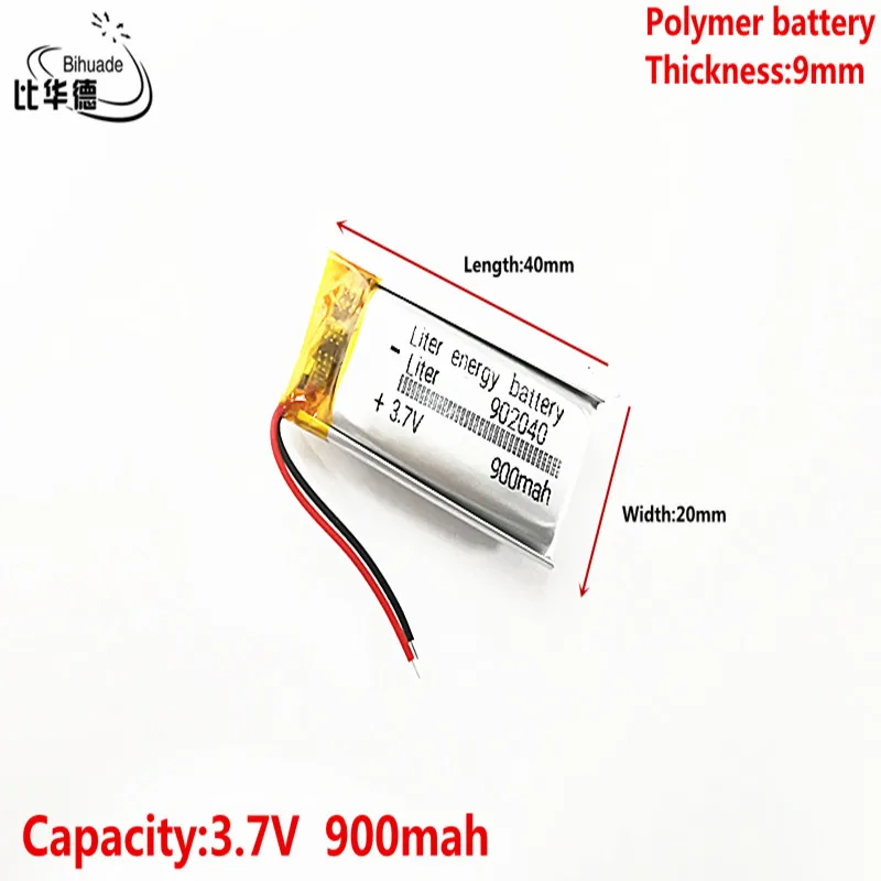 Liter energijo baterije Dobro Qulity 3,7 V,900mAH 902040 Polimer litij-ionska / Litij-ionska baterija za tablični računalnik BANKE,GPS,mp3,mp4