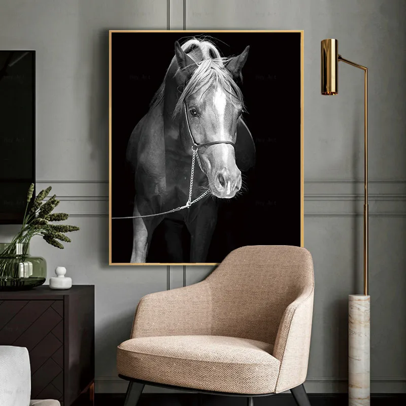 Beli Konj Brez Okvirja Sodobne Platno, Tisk Živali, Poster Tiskanje Wall Art Slike