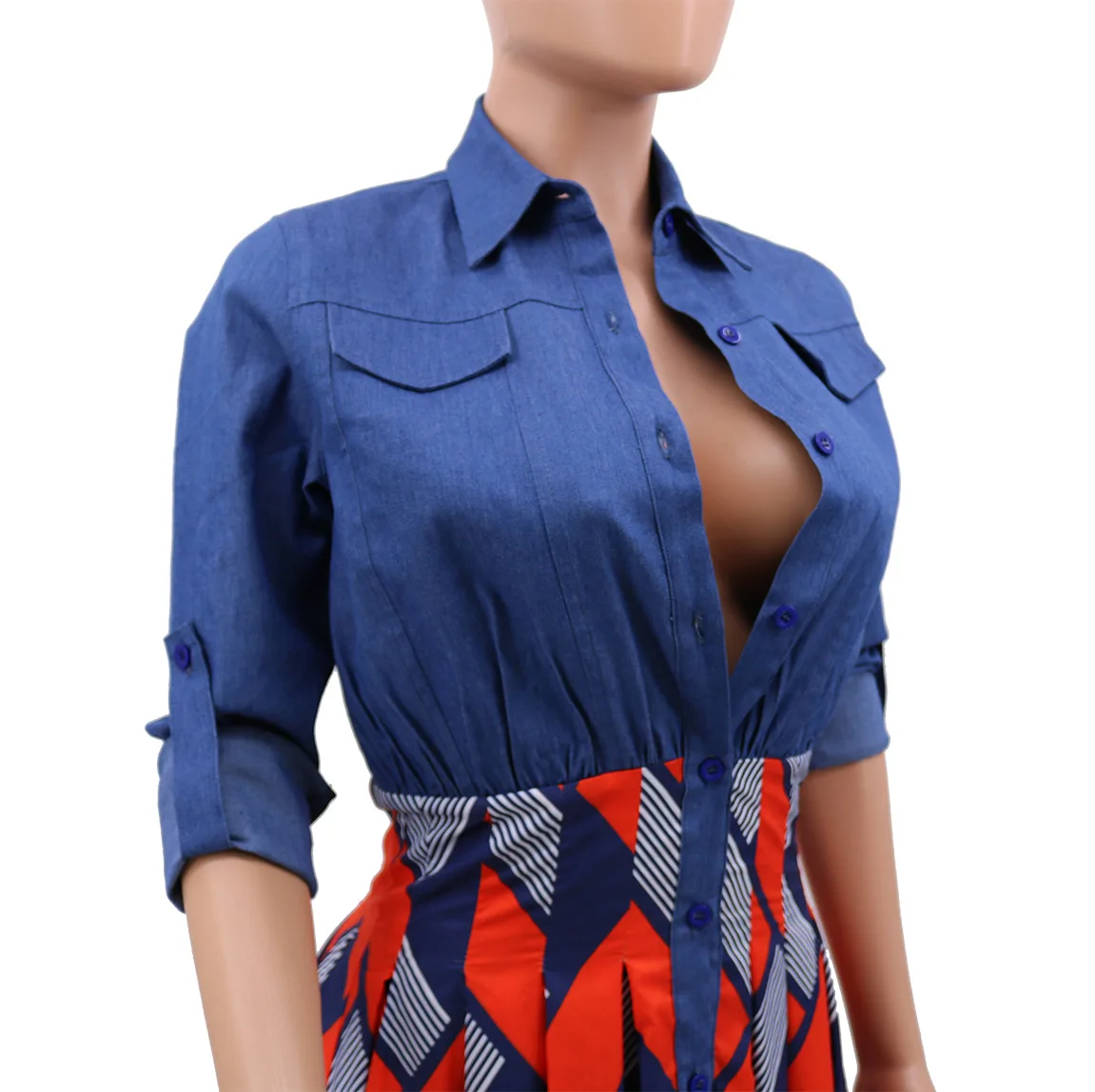 3XL 4XL Plus Velikost Afriki Trendovska Oblačila Trak Natisnjena Dolg Rokav Maxi Obleka Ženske Jeseni Dolgo Haljo Stranka Afriške Obleko