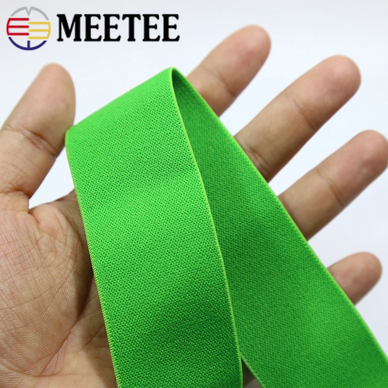 Meetee 3/6Meters 38 mm Fluorescenčne Barve gumico Antilop Elastični Pas Gume, Tkanine DIY Skoki Šport Pasu Šivalni Material