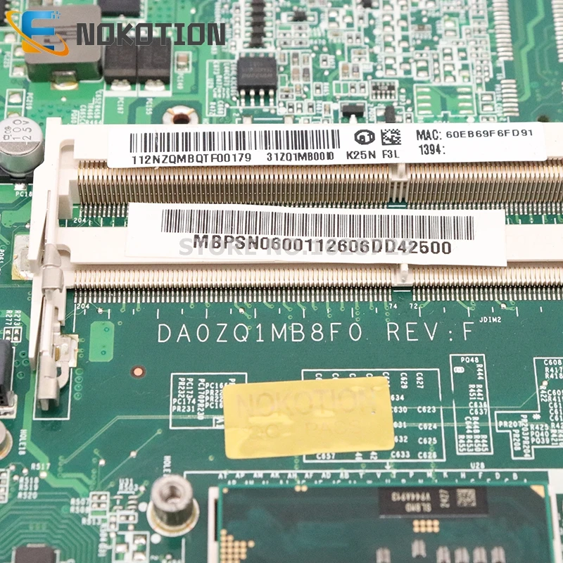 NOKOTION Za Acer asipre 4820T 4820 prenosni računalnik z matično ploščo HD GMA HM55 DDR3 prosti cpu MBPVK06001 MBPSN06001 MB.PSN06.001 DA0ZQ1MB8F0