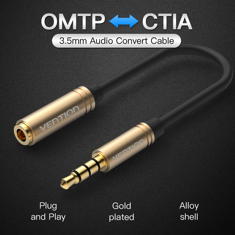 Banja 3,5 mm izhod za Slušalke Slušalke Napajalnik OMTP na CTIA Pretvornik Kabel Ženski Moški Avdio Connecter za Samsung S8 iPhone HTC 8