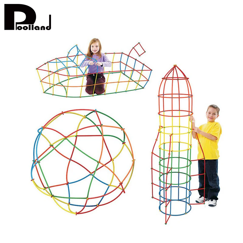 100/200/300 Kos Plastike 4D Slame gradnikov Skupne Smešno Razvoj Igrače Geometrijske Oblike Blok Za Fante, Dekleta Puxzzle Igrače