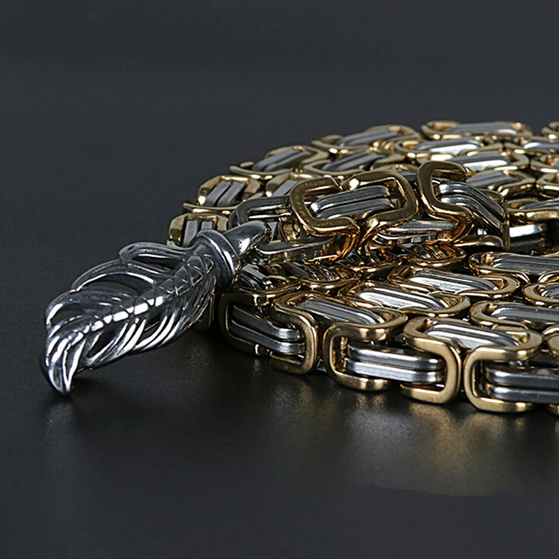 Dragon ogrlica moških iz nerjavečega jekla velike dolgo ogrlico Steampunk zlato verigo ogrlica nakit za vrat darila za moške dodatki