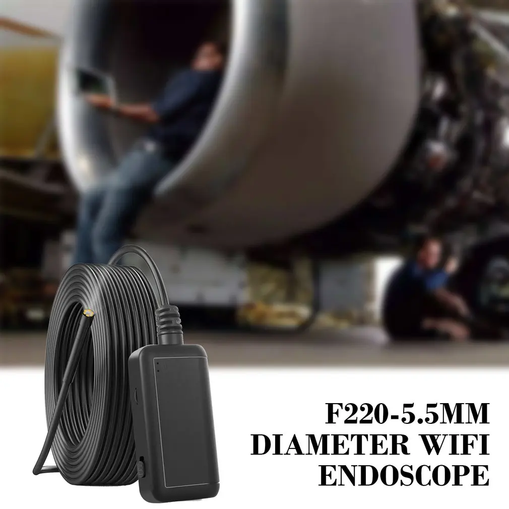 Wifi 5,5 Mm Ročni Endoskop Borescope Video-Pregledovalna Kamera Prenosni Endoskop Trdo Linijo Kamera Za F220