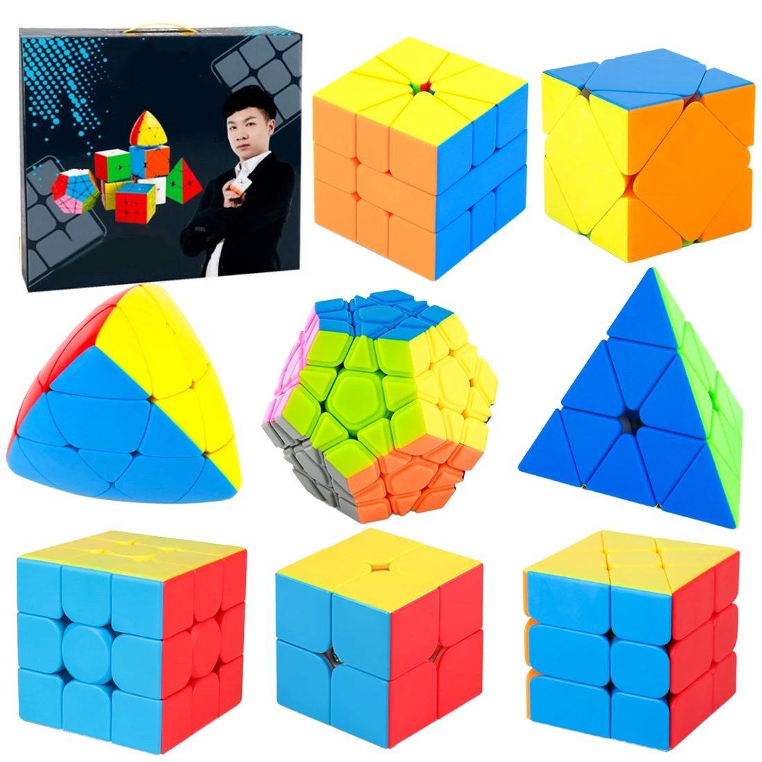 MoYu MFJS MeiLong 8 v 1 Magic Cube Nastavite Razvoj Inteligence Začetku Izobraževalne Igrače Za Otroke, odrasle Novo - Stickerless