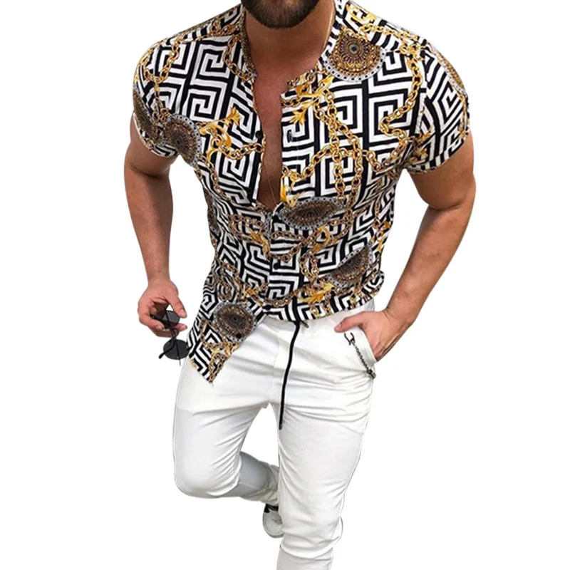 Vroče Prodaje 2020 Poletje Nove Evropske Ameriška moška Oblačila Športna Moda Tiskano Majico, Jopico Kratek Sleeve Majica Moški