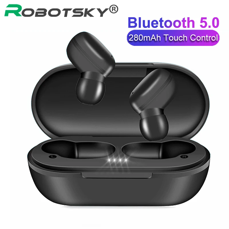 Nov A6X TWS Brezžične Slušalke Bluetooth V5.0 Stereo Slušalke Touch HD šumov Slušalke za iOS in Android PK A6S E6S