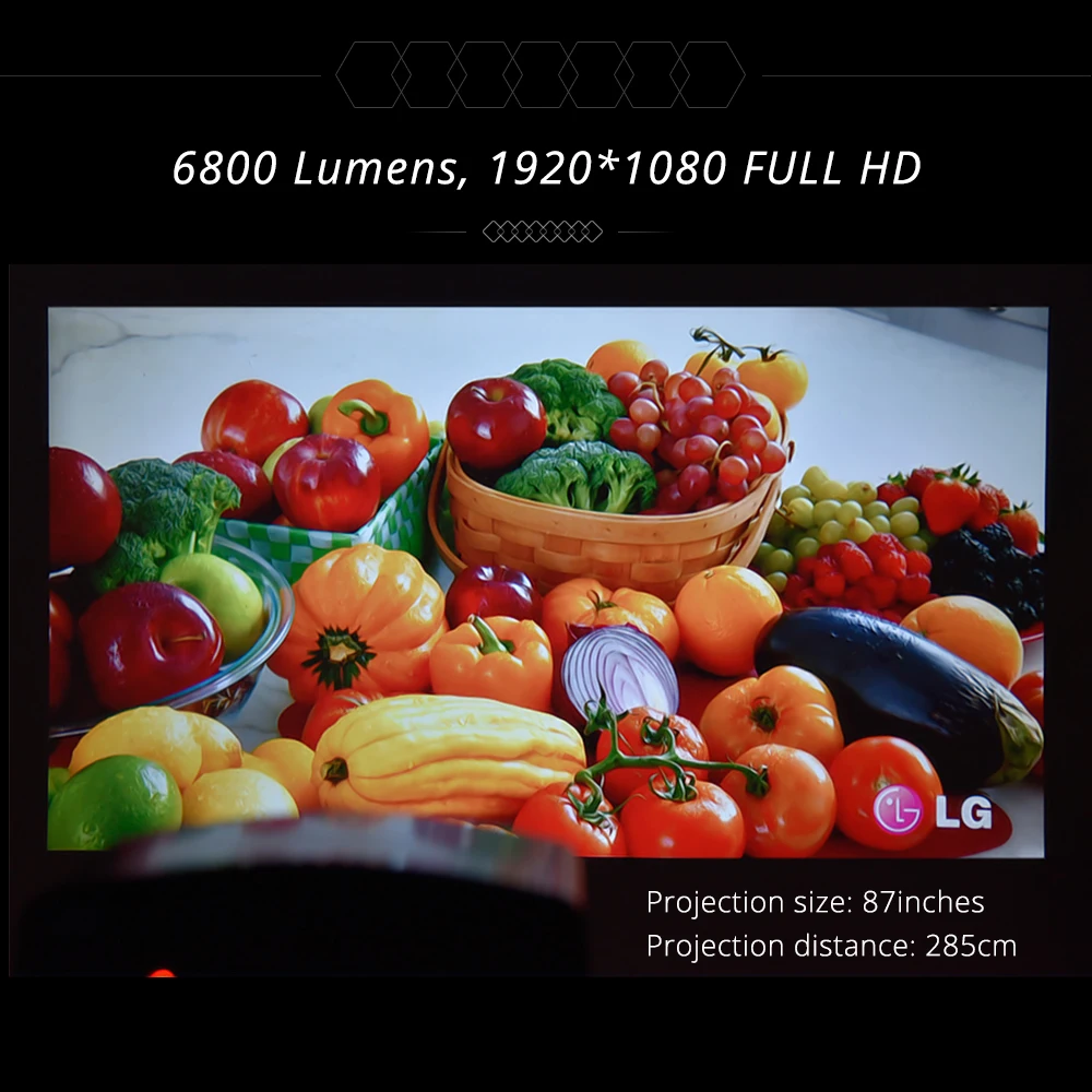 Touyinger S1080 C2 Polni 1080P HD LED Projektor ( 4K video Android 9 Wifi neobvezno) Smart Home Theater AC3 200 palčni 4D Keystone