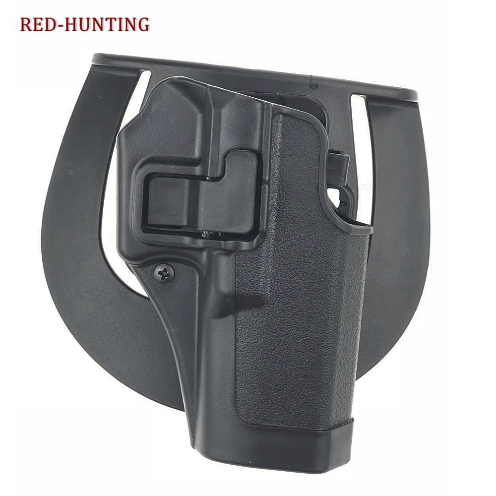 Taktični Tok Kompakten RH Pištolo Veslo & Pasu za Glock 17 22 Tok za Pištolo Tulec, Desno Roko Črna