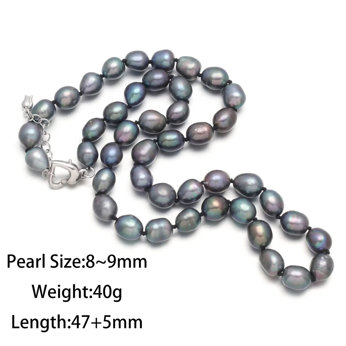 New vroče prodaje naravnih moda srčkan elegantno dekoracijo lepo pribor glamour ženska 8-9 mm pearl noge ogrlica 47 + 5 cm