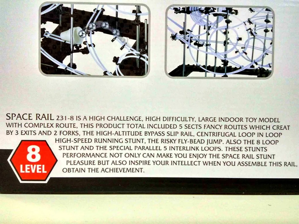 Prostor Železniškega Klasični Ravni 8 (#231-8) Roller Coaster Kompleti W DIY Igrače Model Gradnjo Kompleti Železniškega 60000mm