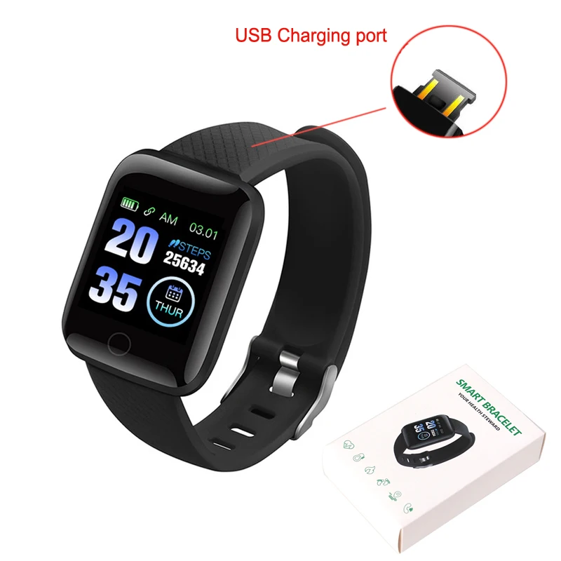 Pametne Ure 116 Plus Srčni Utrip Watch Smart Manšeta Športne Ure Smart Band Nepremočljiva Smartwatch Android D13